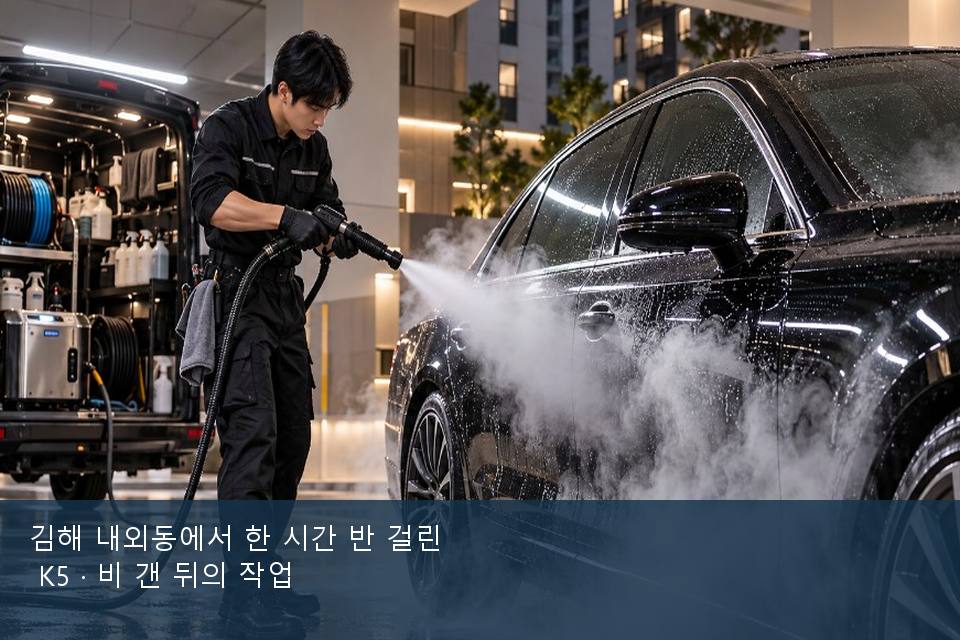 김해 내외동에서 한 시간 반 걸린 K5 · 비 갠 뒤의 작업